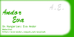 andor eva business card